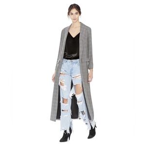 Alice + Olivia Gray Plaid Blazer Coat
